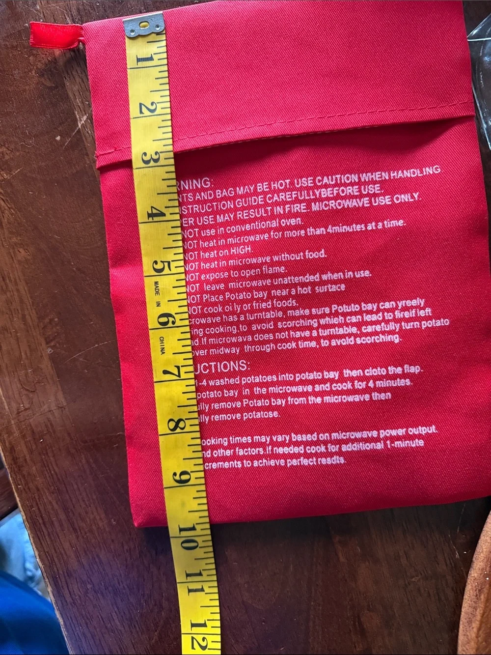 Microwave Potato Bag - Red Microwave Potato Cooker